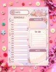 Peachy Day Plan Digital Printable Planner