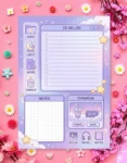 Lilac Study Hall Digital Printable Planner