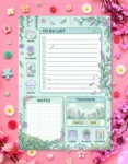 Meadow Cottage List Digital Printable Planner