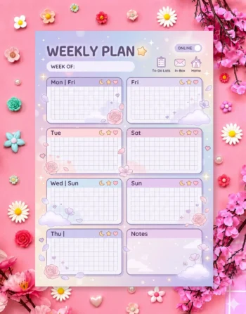 Violet Weekbook Digital Printable Planner