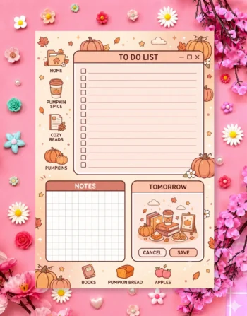 Pumpkin Spice Planner Digital Printable Planner