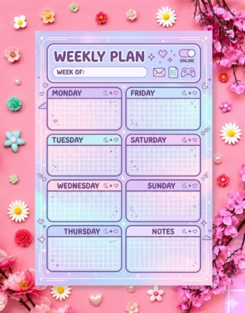 Twilight Week Plan Digital Printable Planner