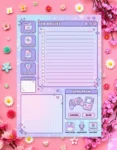 Lilac Desktop Diary Digital Printable Planner