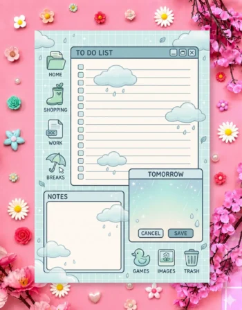 Cloud Cottage Notes Digital Printable Planner