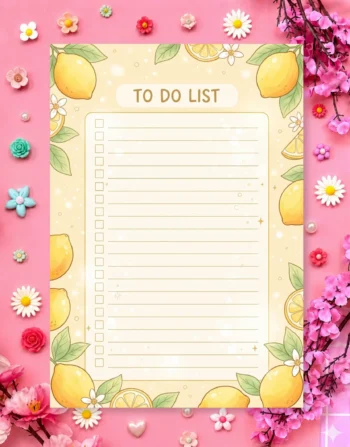 Lemon Drop To-Do Digital Printable Planner
