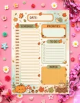 Autumn Harvest Schedule Digital Printable Planner
