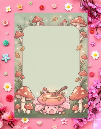 Mushroom Meadow Digital Printable Planner