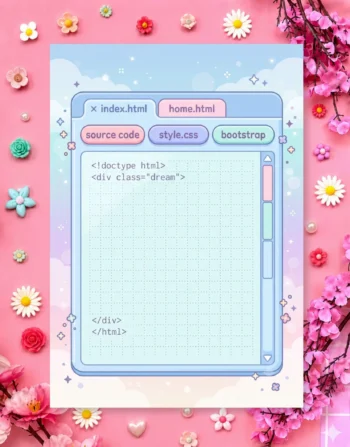 Cloud Chat Diary Digital Printable Planner