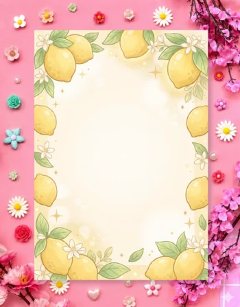 Lemon Blossom Digital Printable Planner