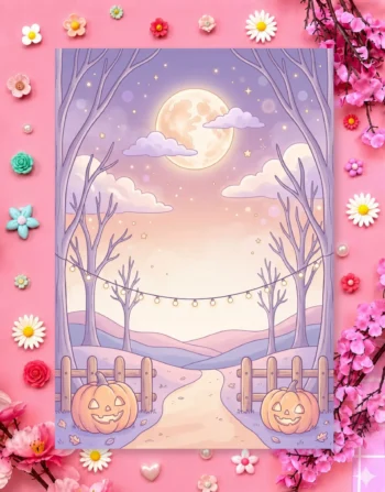 Autumn Moon Walk Digital Printable Planner