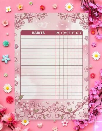 Garden Habit Journal Digital Printable Planner