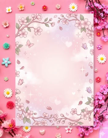 Cherry Blossom Dream Digital Printable Planner