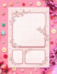 Rose Petal Lace Digital Printable Planner