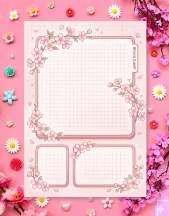 Rose Petal Lace Digital Printable Planner