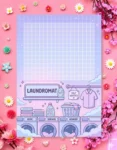 Lavender Laundromat Digital Printable Planner