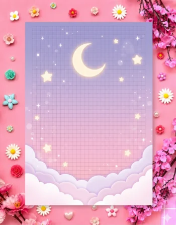 Starry Night Notes Digital Printable Planner
