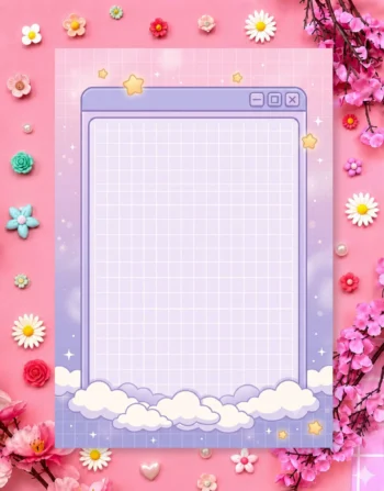 Lavender Sky Grid Digital Printable Planner